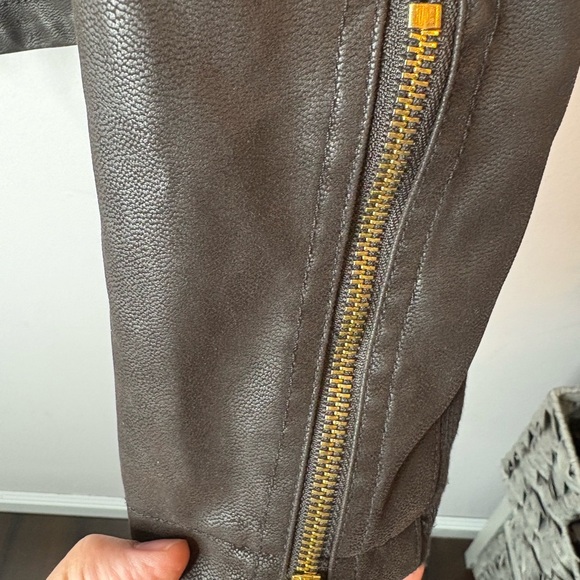 Kenneth Cole Reaction Chocolate Brown Faux Leather Jacket – Brown – Size L - Picture 2 of 4